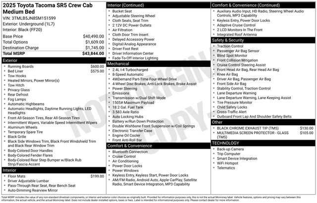 toyota tacoma 2025 3TMLB5JN8SM151599 image toyota tacoma 2025 3TMLB5JN8SM151599 image