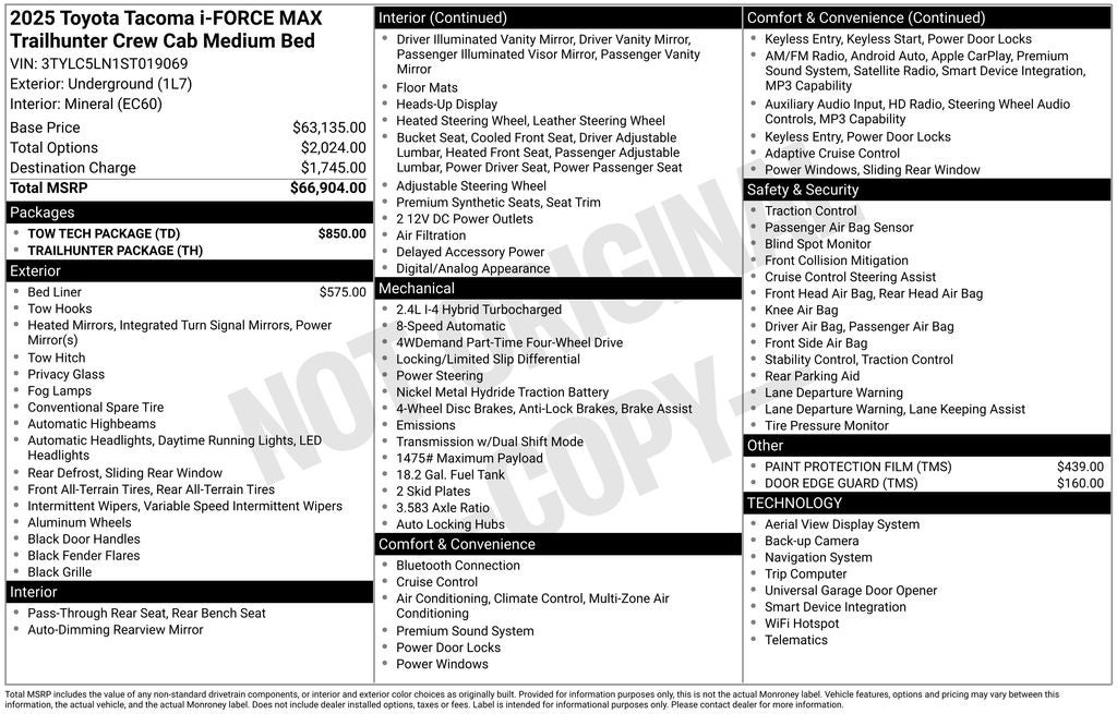toyota tacoma 2025 3TYLC5LN1ST019069 image toyota tacoma 2025 3TYLC5LN1ST019069 image