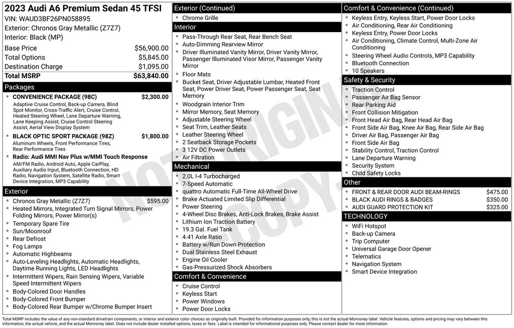audi a6 2023 WAUD3BF26PN058895 image audi a6 2023 WAUD3BF26PN058895 image