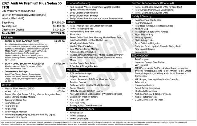 audi a6 2021 WAUL2AF23MN043680 image audi a6 2021 WAUL2AF23MN043680 image