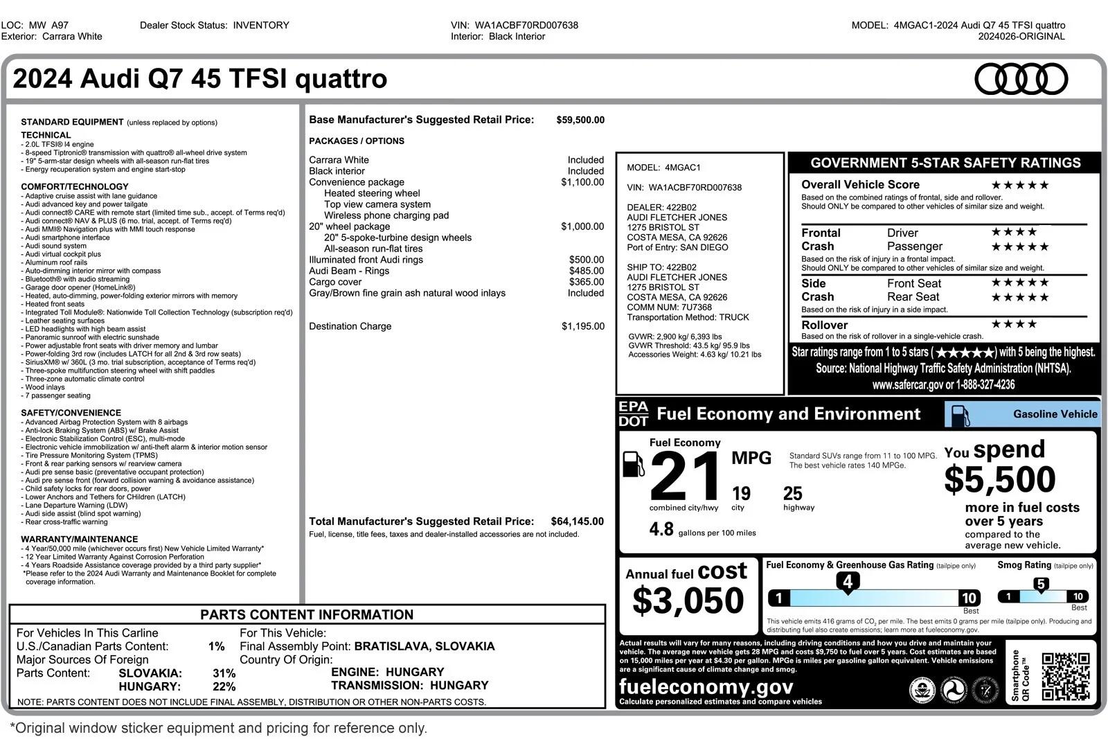 audi q7 2024 WA1ACBF70RD007638 image audi q7 2024 WA1ACBF70RD007638 image