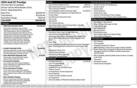 audi q7 2020 WA1VXAF71LD009082 image audi q7 2020 WA1VXAF71LD009082 image