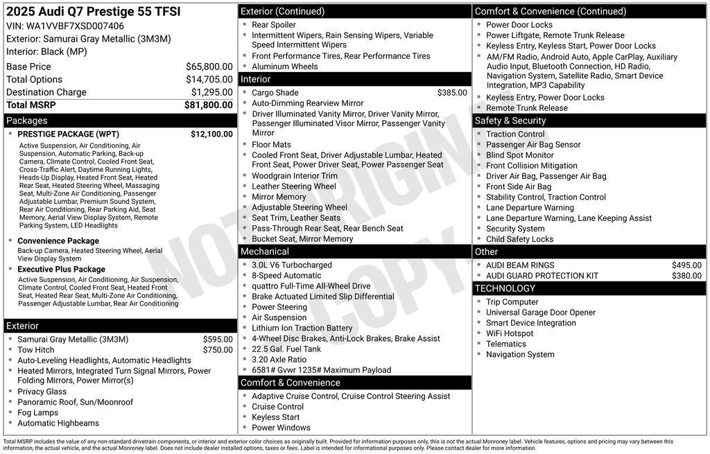 audi q7 2025 WA1VVBF7XSD007406 image audi q7 2025 WA1VVBF7XSD007406 image