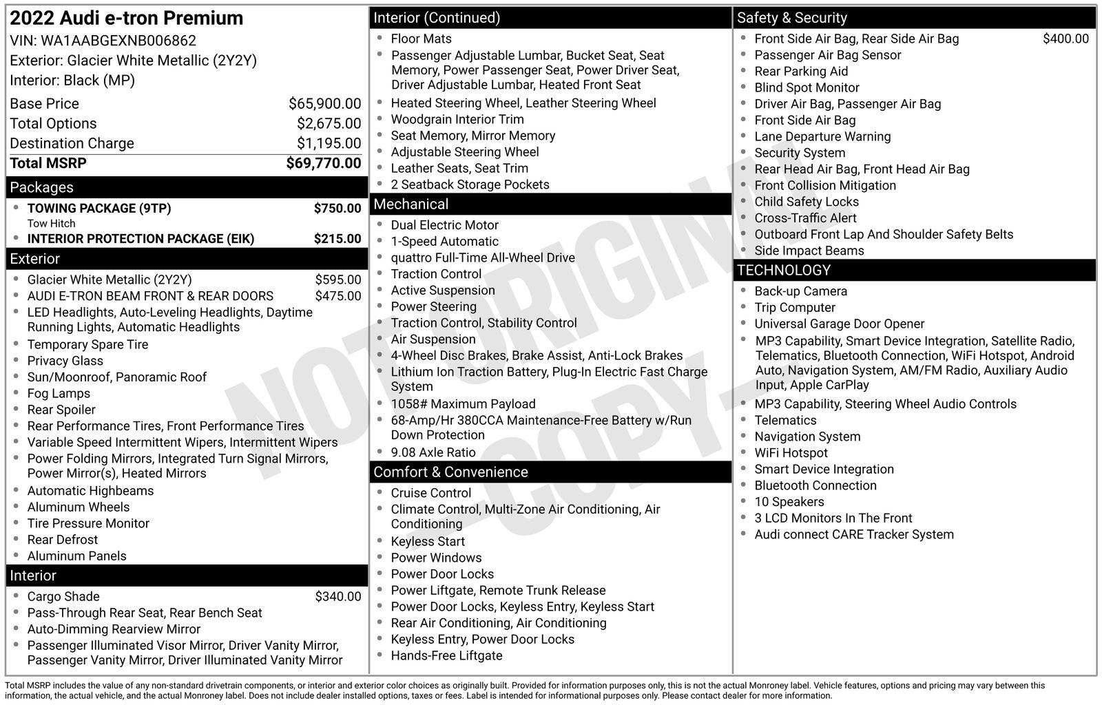 audi e-tron 2022 WA1AABGEXNB006862 image audi e-tron 2022 WA1AABGEXNB006862 image