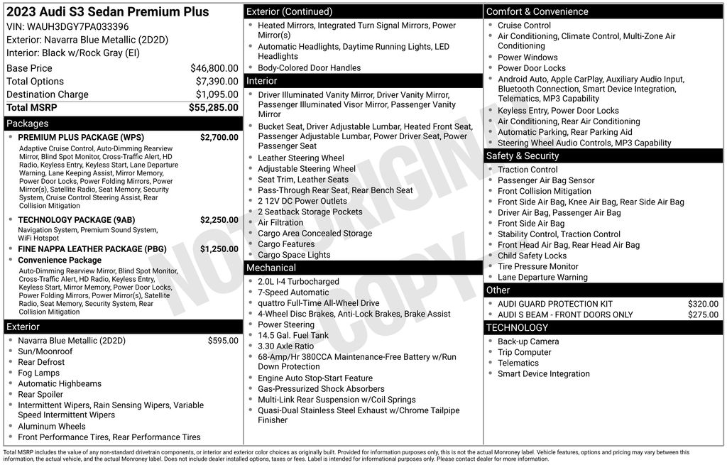 audi s3 2023 WAUH3DGY7PA033396 image audi s3 2023 WAUH3DGY7PA033396 image