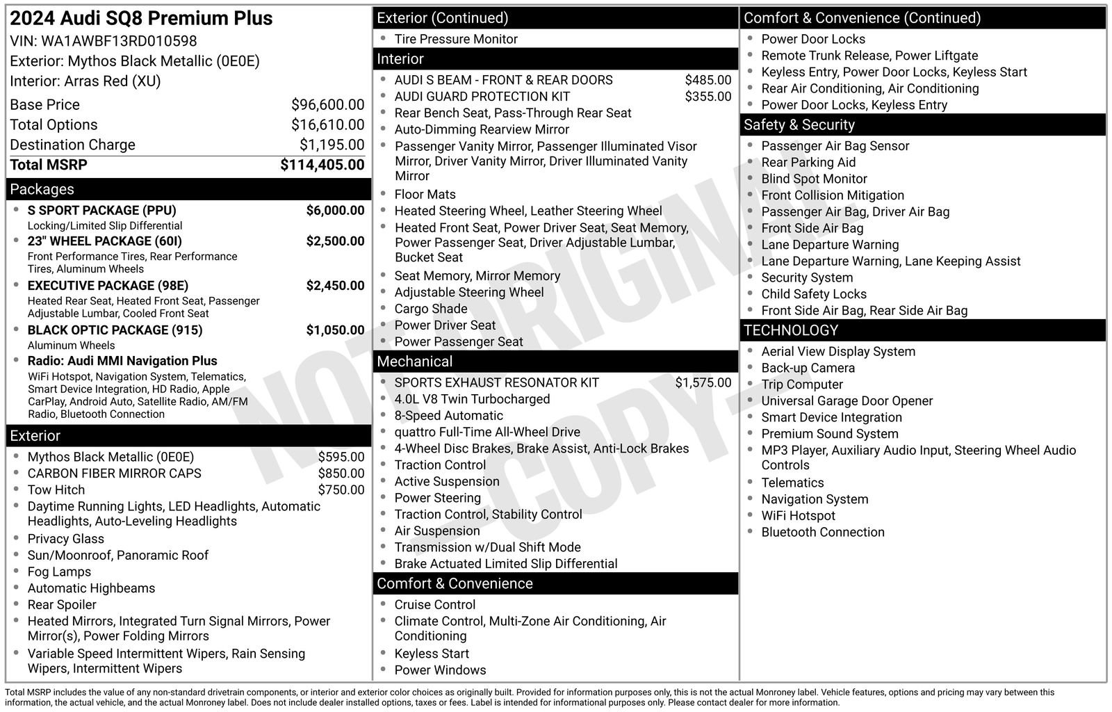 audi sq8 2024 WA1AWBF13RD010598 image audi sq8 2024 WA1AWBF13RD010598 image