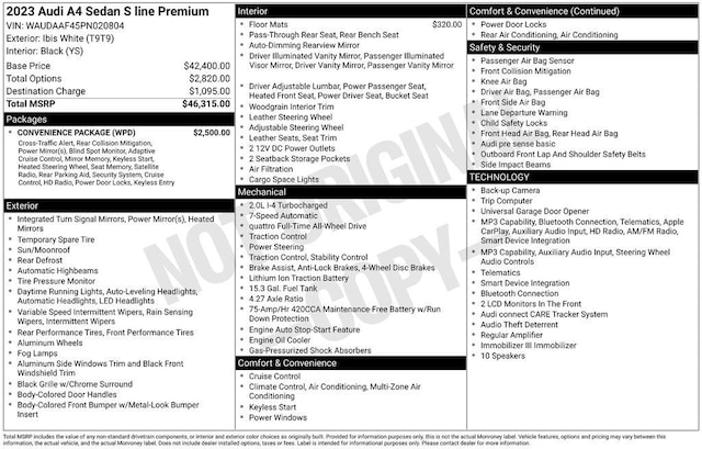 audi a4 2023 WAUDAAF45PN020804 image audi a4 2023 WAUDAAF45PN020804 image