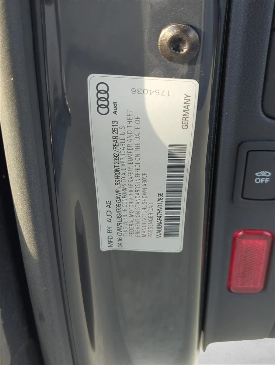 audi a4 2017 WAUENAF47HN017865 image audi a4 2017 WAUENAF47HN017865 image
