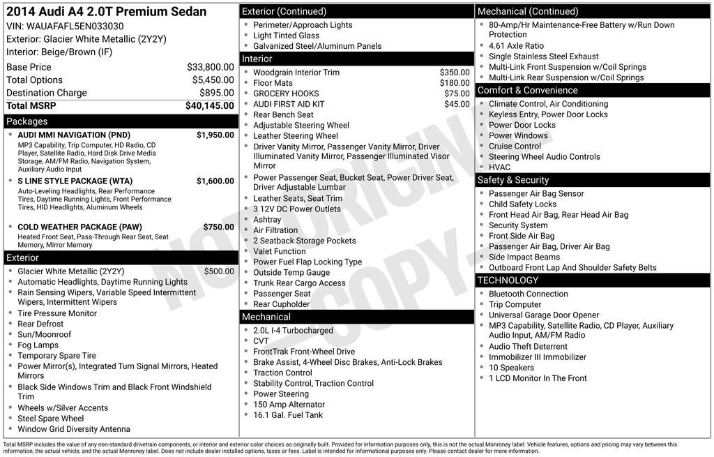 audi a4 2014 WAUAFAFL5EN033030 image audi a4 2014 WAUAFAFL5EN033030 image