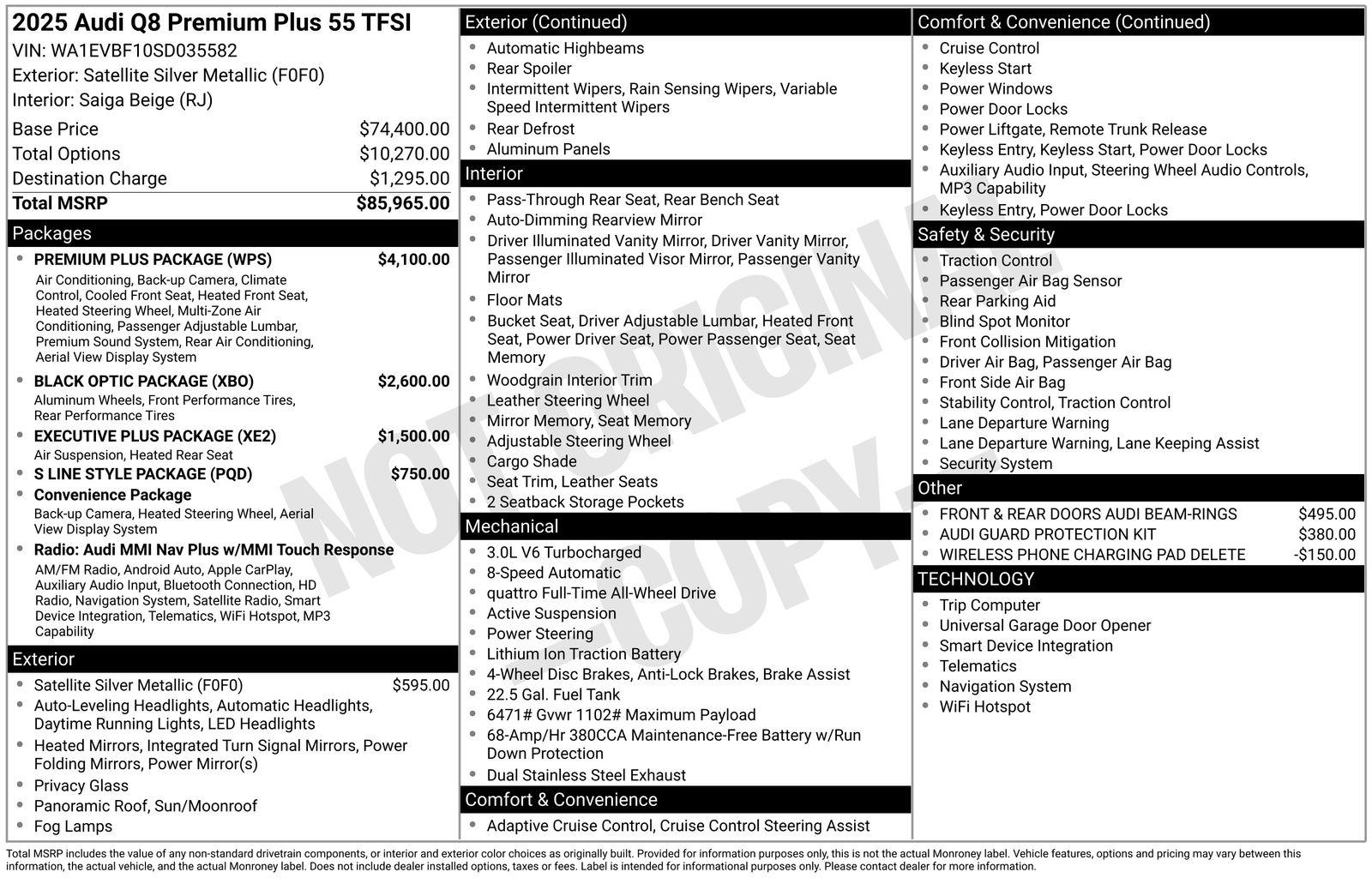 audi q8 2025 WA1EVBF10SD035582 image audi q8 2025 WA1EVBF10SD035582 image