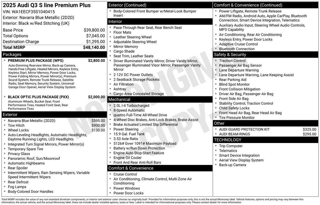 audi q3 2025 WA1EECF35S1040415 image audi q3 2025 WA1EECF35S1040415 image
