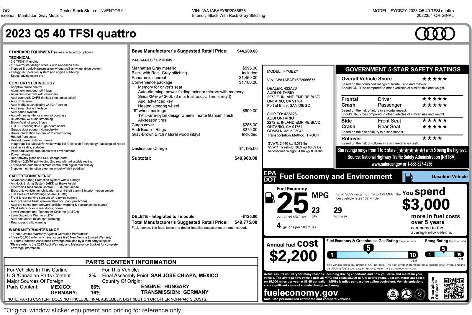 audi q5 2023 WA1ABAFY6P2066675 image audi q5 2023 WA1ABAFY6P2066675 image