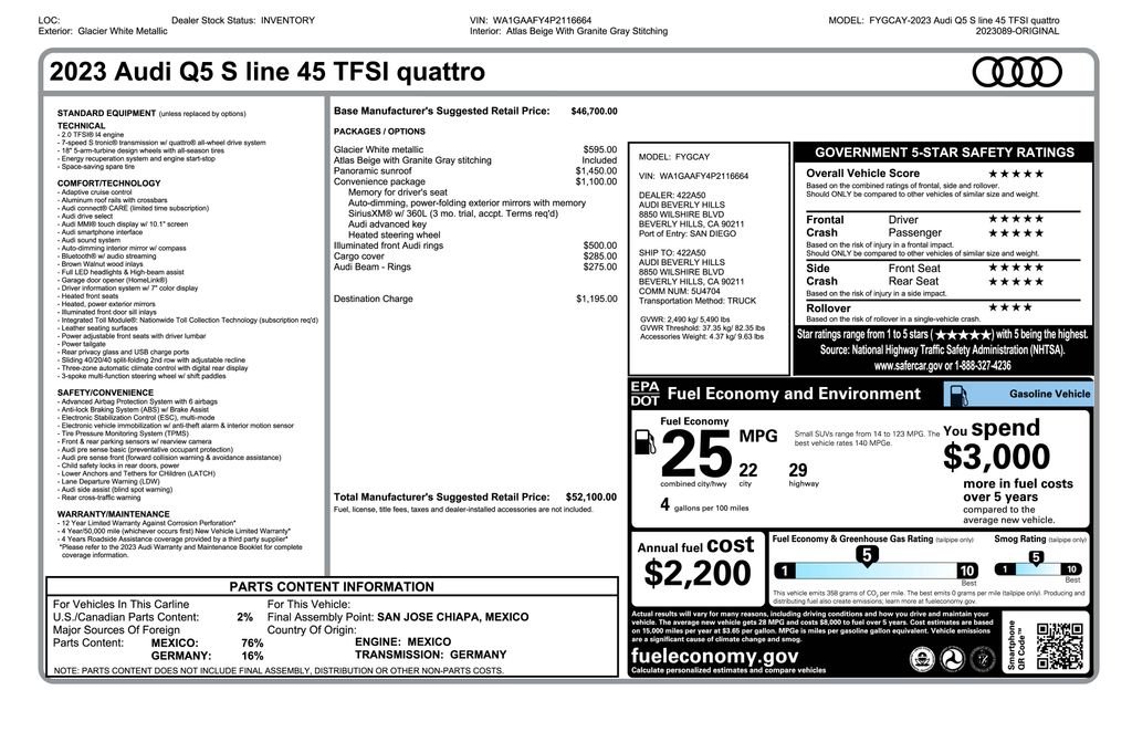audi q5 2023 WA1GAAFY4P2116664 image audi q5 2023 WA1GAAFY4P2116664 image