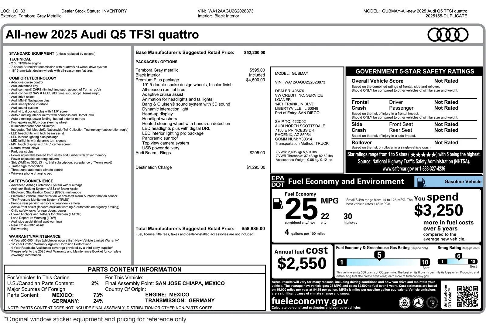 audi q5 2025 WA12AAGU2S2028873 image audi q5 2025 WA12AAGU2S2028873 image