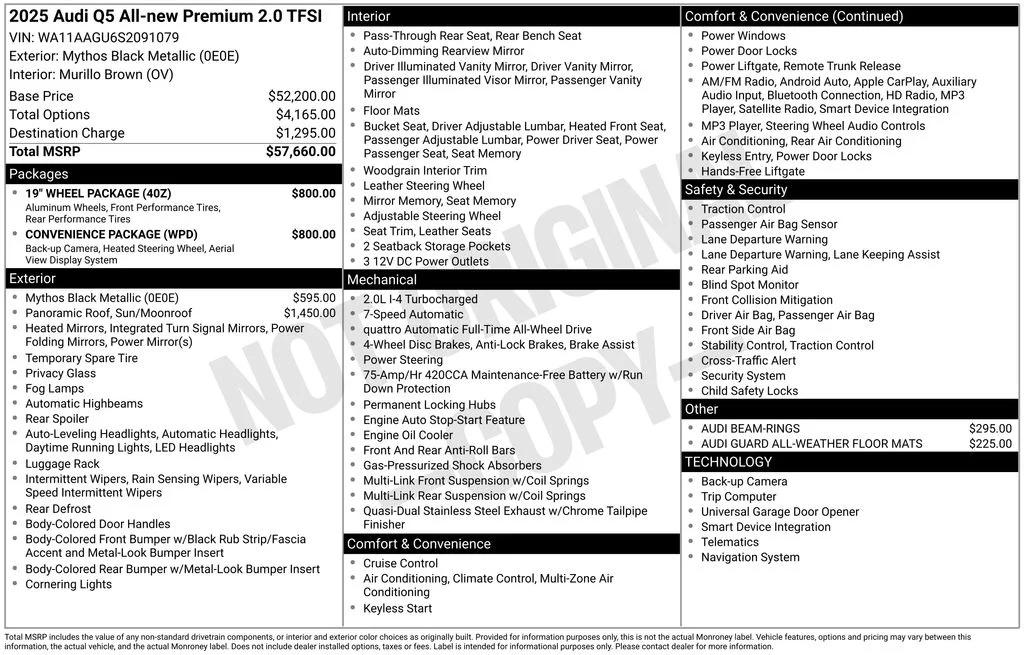 audi q5 2025 WA11AAGU6S2091079 image audi q5 2025 WA11AAGU6S2091079 image
