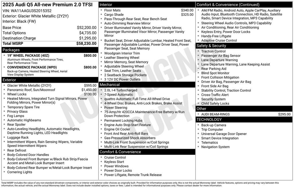 audi q5 2025 WA11AAGU3S2015352 image audi q5 2025 WA11AAGU3S2015352 image