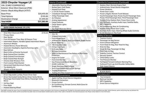 chrysler voyager 2023 2C4RC1CG9PR597422 image chrysler voyager 2023 2C4RC1CG9PR597422 image