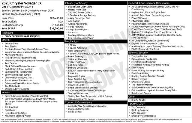 chrysler voyager 2023 2C4RC1CG8PR596519 image chrysler voyager 2023 2C4RC1CG8PR596519 image