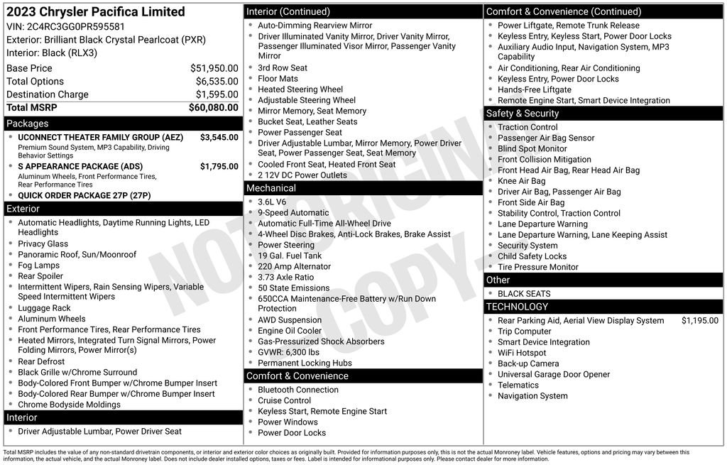 chrysler pacifica 2023 2C4RC3GG0PR595581 image chrysler pacifica 2023 2C4RC3GG0PR595581 image