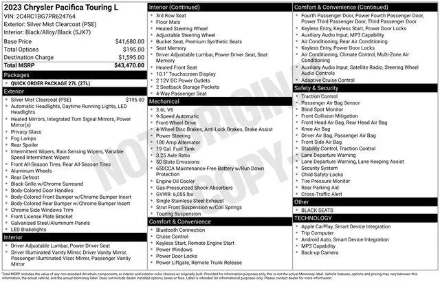 chrysler pacifica 2023 2C4RC1BG7PR624764 image chrysler pacifica 2023 2C4RC1BG7PR624764 image