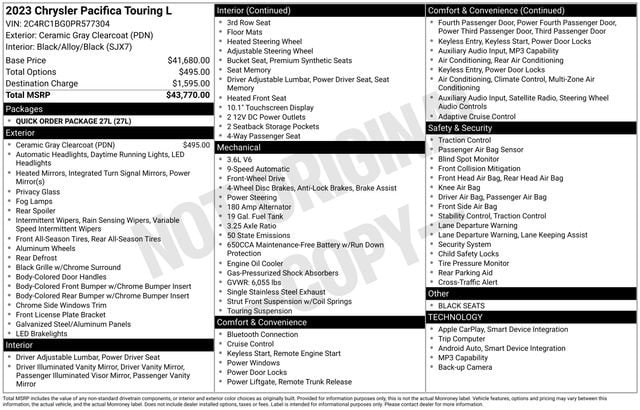chrysler pacifica 2023 2C4RC1BG0PR577304 image chrysler pacifica 2023 2C4RC1BG0PR577304 image