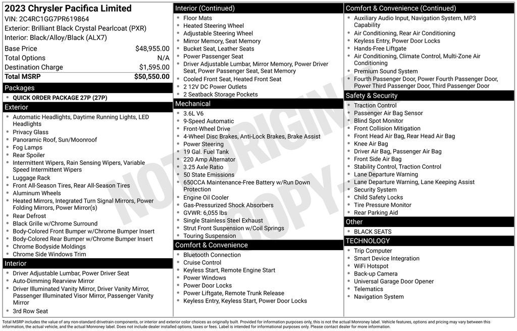 chrysler pacifica 2023 2C4RC1GG7PR619864 image chrysler pacifica 2023 2C4RC1GG7PR619864 image