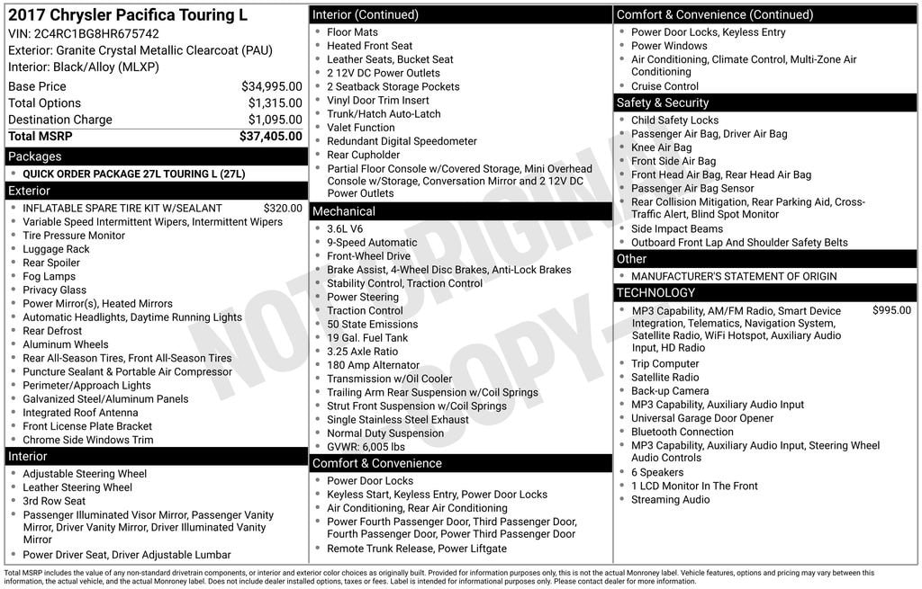 chrysler pacifica 2017 2C4RC1BG8HR675742 image chrysler pacifica 2017 2C4RC1BG8HR675742 image