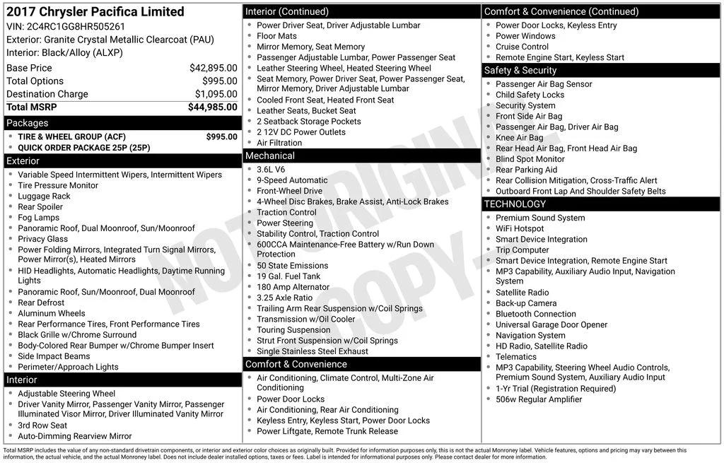 chrysler pacifica 2017 2C4RC1GG8HR505261 image chrysler pacifica 2017 2C4RC1GG8HR505261 image