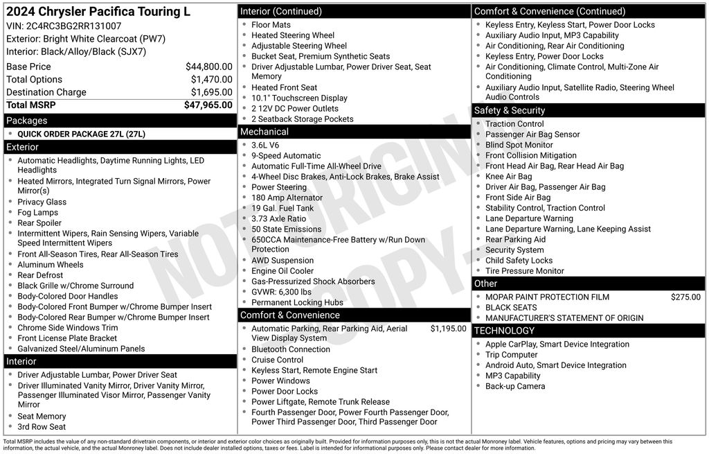 chrysler pacifica 2024 2C4RC3BG2RR131007 image chrysler pacifica 2024 2C4RC3BG2RR131007 image