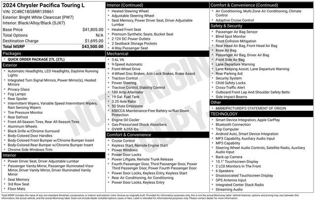 chrysler pacifica 2024 2C4RC1BG8RR139861 image chrysler pacifica 2024 2C4RC1BG8RR139861 image