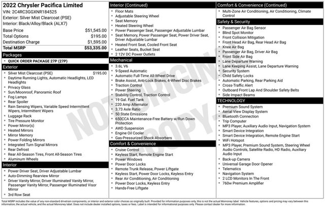 chrysler pacifica 2022 2C4RC3GGXNR184525 image chrysler pacifica 2022 2C4RC3GGXNR184525 image