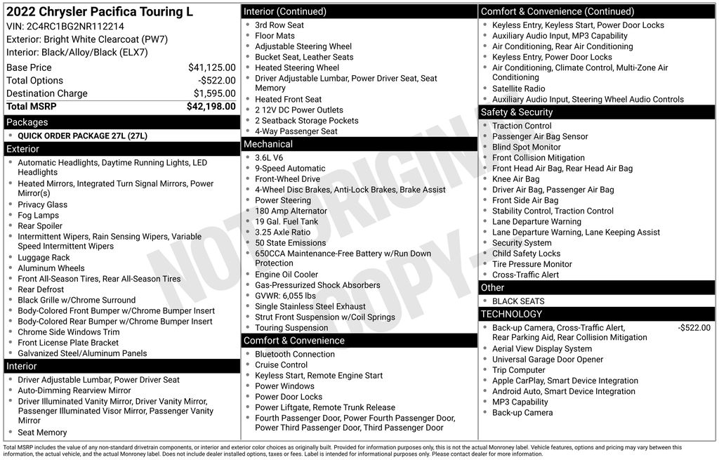 chrysler pacifica 2022 2C4RC1BG2NR112214 image chrysler pacifica 2022 2C4RC1BG2NR112214 image
