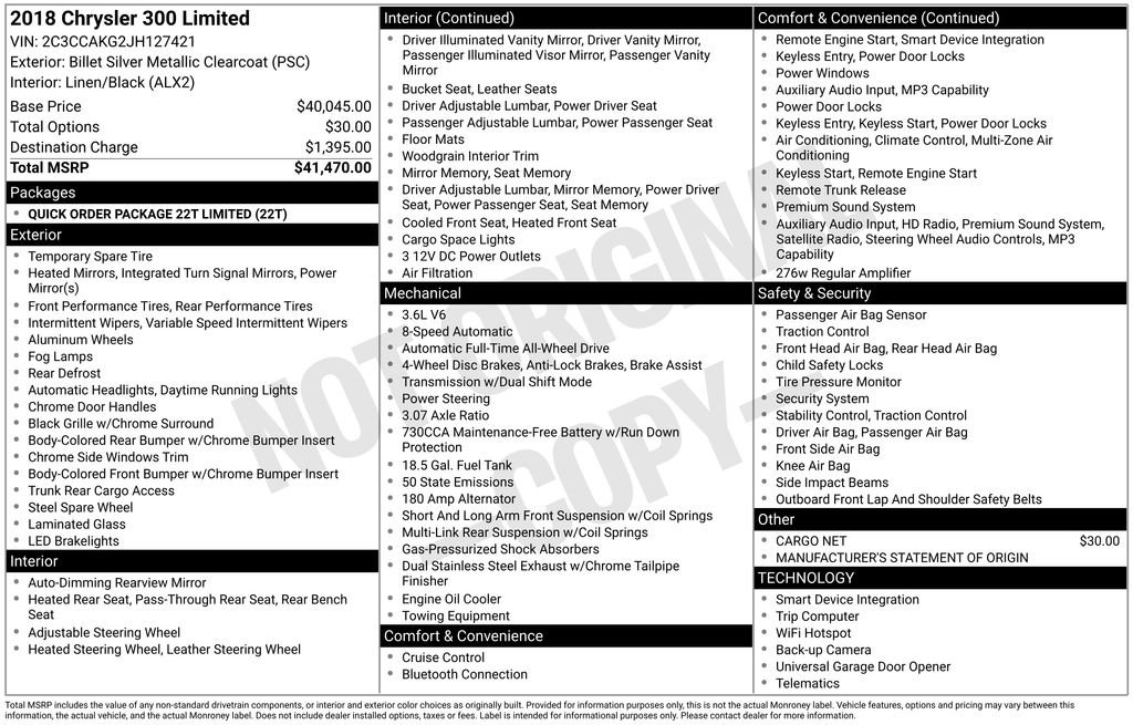chrysler 300 2018 2C3CCAKG2JH127421 image chrysler 300 2018 2C3CCAKG2JH127421 image