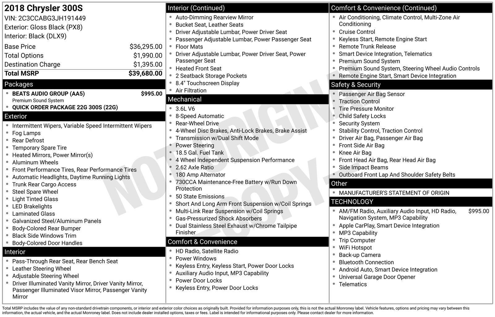 chrysler 300 2018 2C3CCABG3JH191449 image chrysler 300 2018 2C3CCABG3JH191449 image