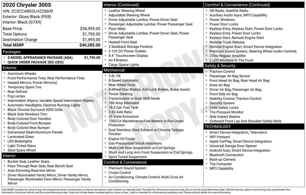 chrysler 300 2020 2C3CCABG2LH225609 image chrysler 300 2020 2C3CCABG2LH225609 image
