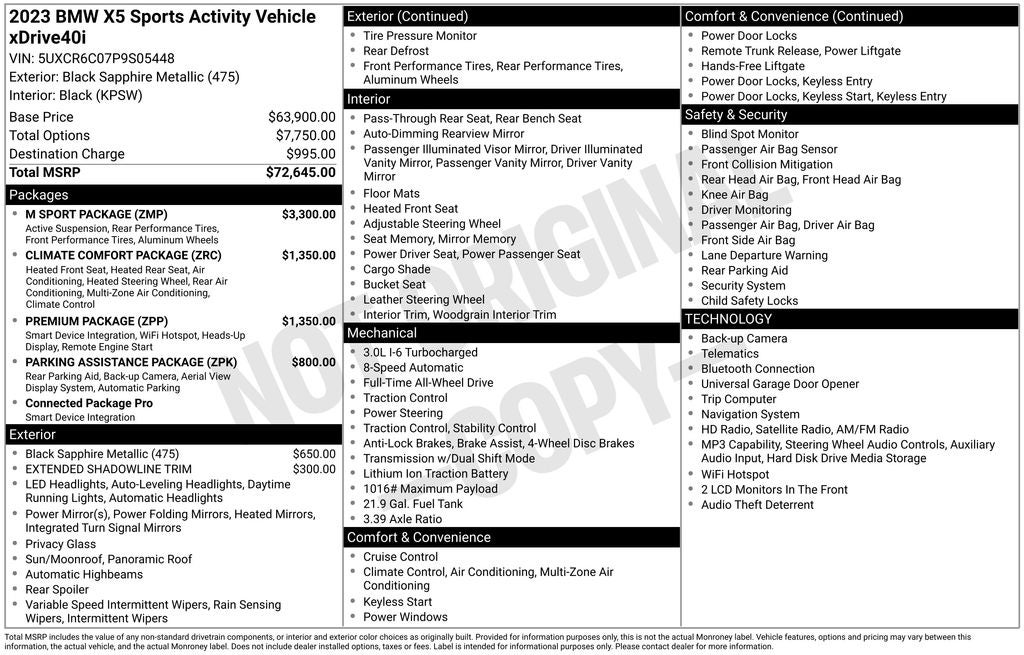 bmw x5 2023 5UXCR6C07P9S05448 image bmw x5 2023 5UXCR6C07P9S05448 image