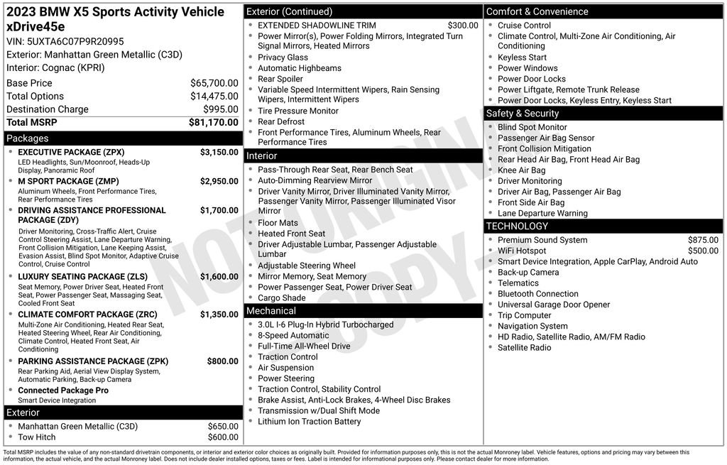 bmw x5 2023 5UXTA6C07P9R20995 image bmw x5 2023 5UXTA6C07P9R20995 image