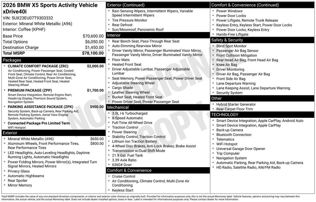 bmw x5 2026 5UX23EU07T9303332 image bmw x5 2026 5UX23EU07T9303332 image