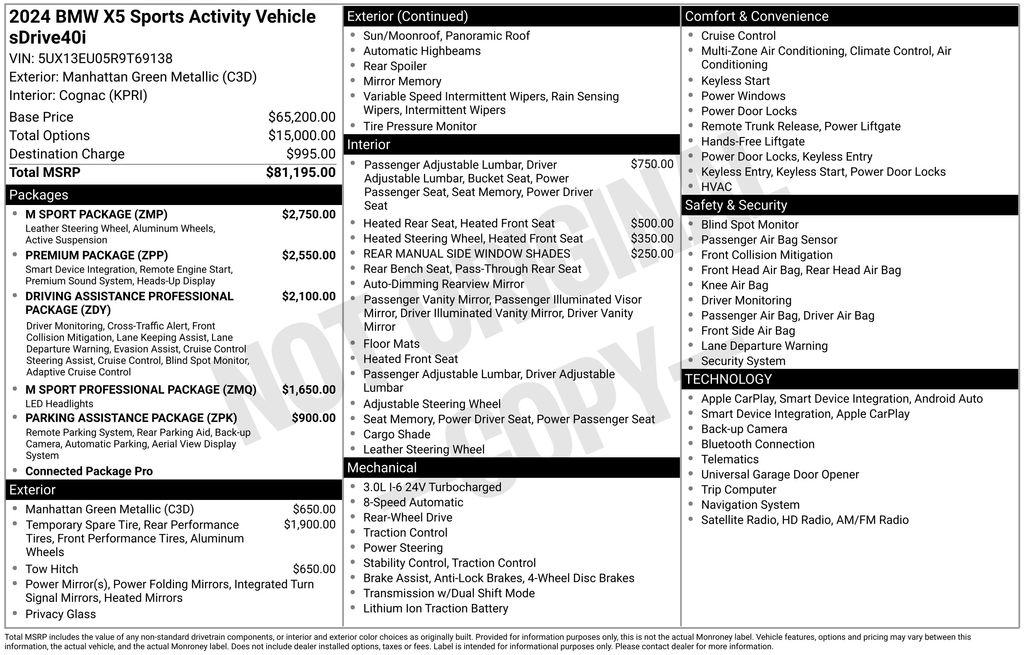 bmw x5 2024 5UX13EU05R9T69138 image bmw x5 2024 5UX13EU05R9T69138 image