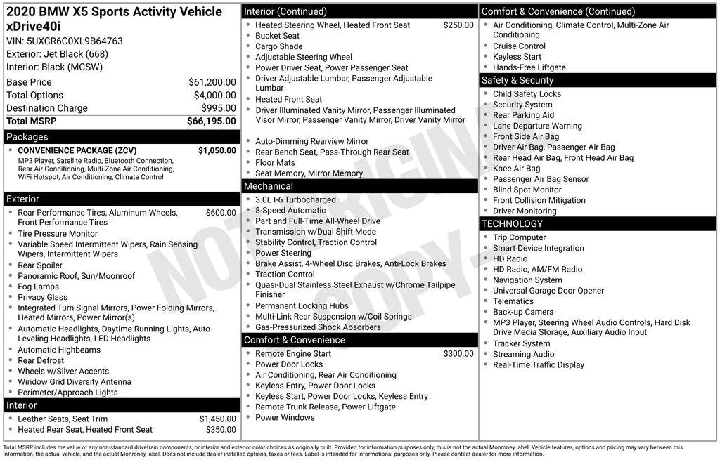bmw x5 2020 5UXCR6C0XL9B64763 image bmw x5 2020 5UXCR6C0XL9B64763 image