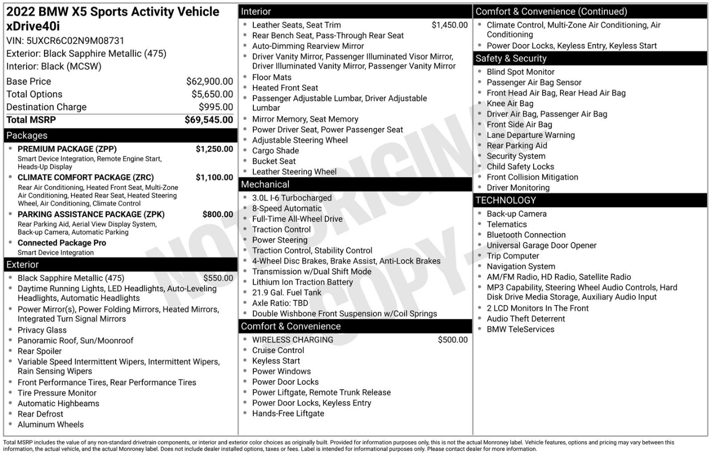 bmw x5 2022 5UXCR6C02N9M08731 image bmw x5 2022 5UXCR6C02N9M08731 image