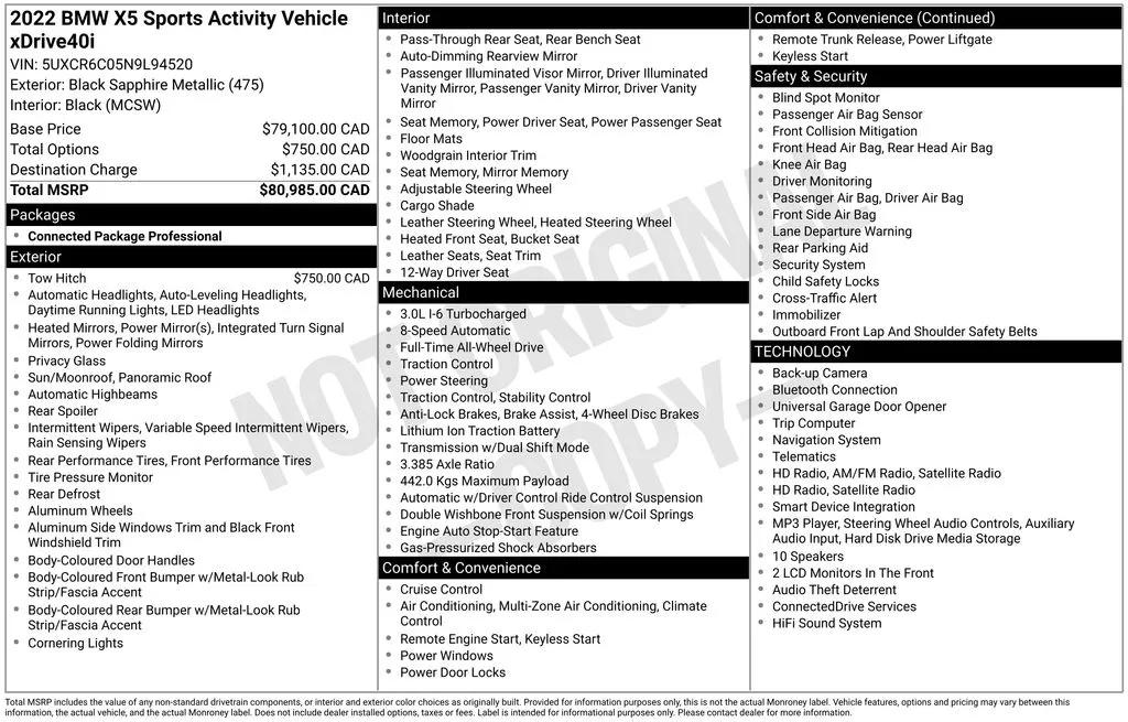 bmw x5 2022 5UXCR6C05N9L94520 image bmw x5 2022 5UXCR6C05N9L94520 image