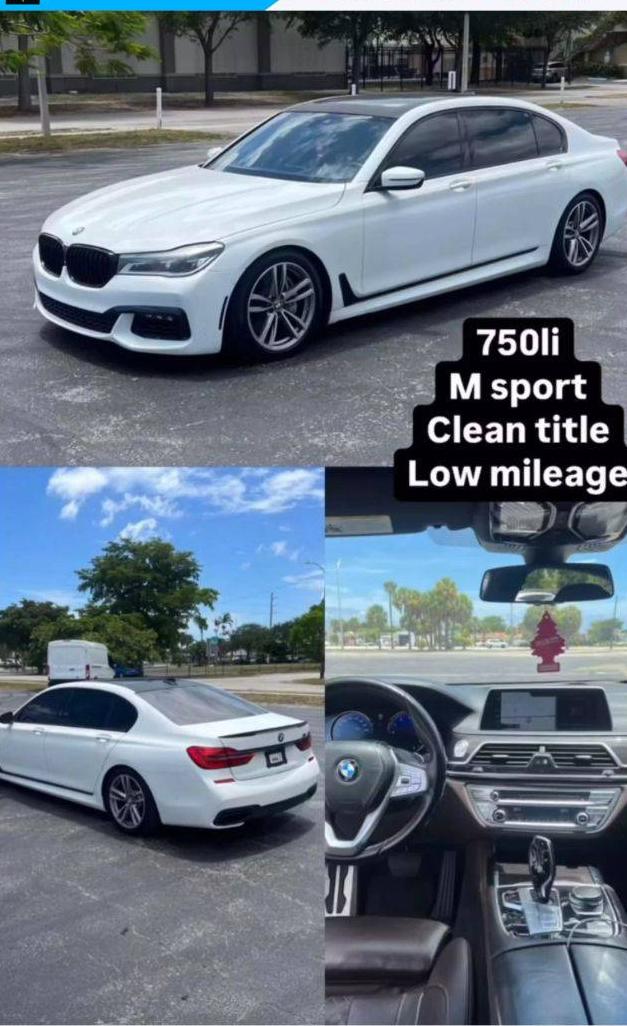 BMW 750I 2016 WBA7F0C59GGL99221 image