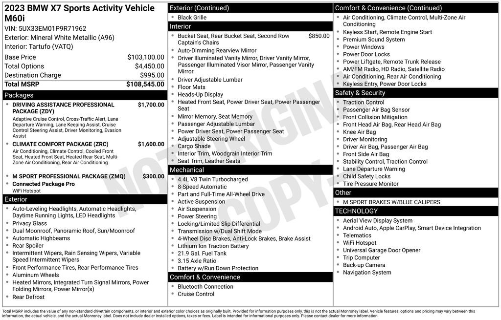 bmw x7 2023 5UX33EM01P9R71962 image bmw x7 2023 5UX33EM01P9R71962 image