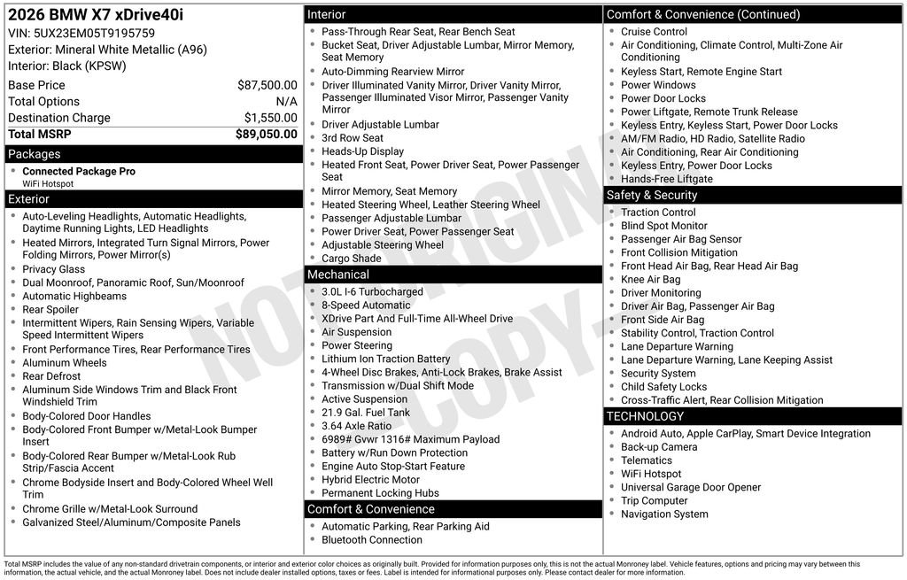 bmw x7 2026 5UX23EM05T9195759 image bmw x7 2026 5UX23EM05T9195759 image