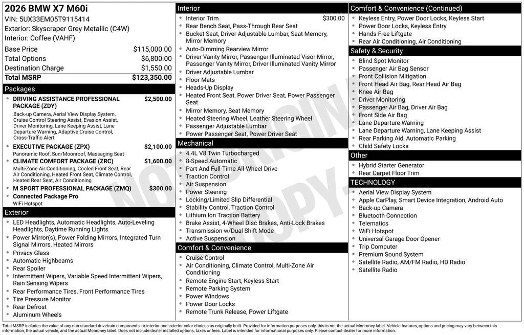 bmw x7 2026 5UX33EM05T9115414 image bmw x7 2026 5UX33EM05T9115414 image