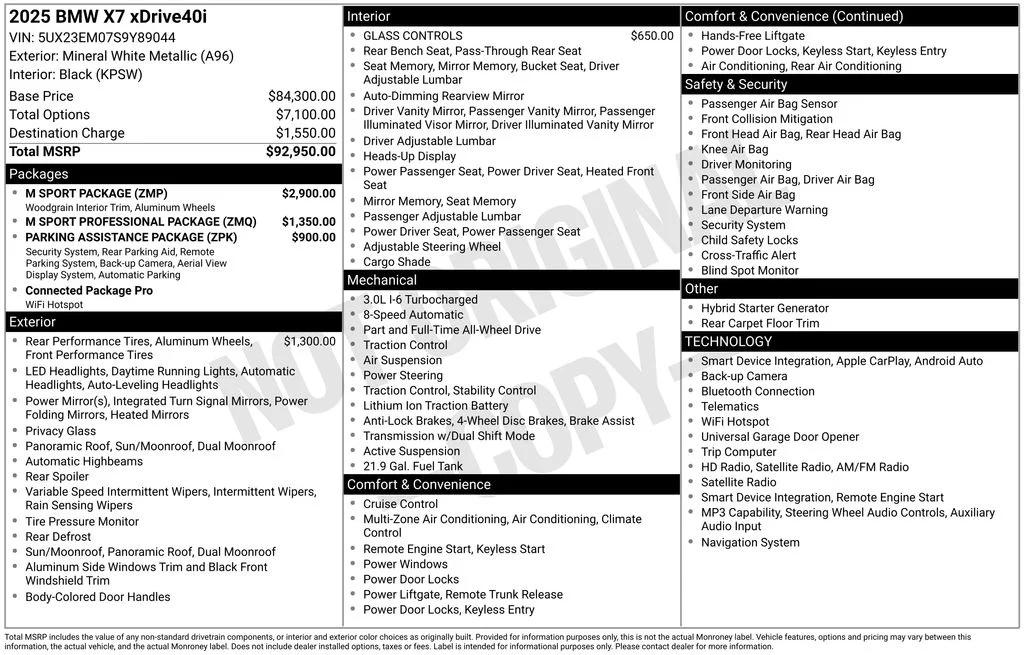 bmw x7 2025 5UX23EM07S9Y89044 image bmw x7 2025 5UX23EM07S9Y89044 image