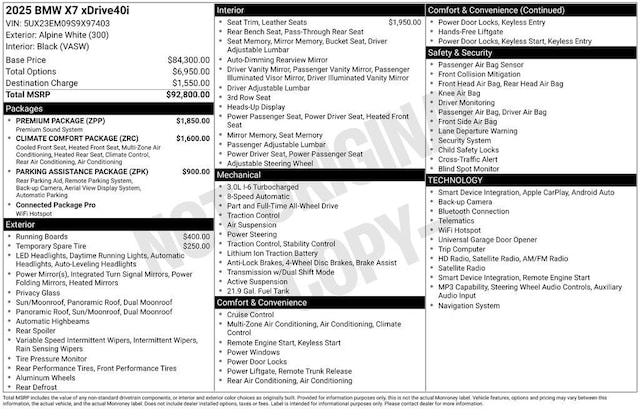 bmw x7 2025 5UX23EM09S9X97403 image bmw x7 2025 5UX23EM09S9X97403 image