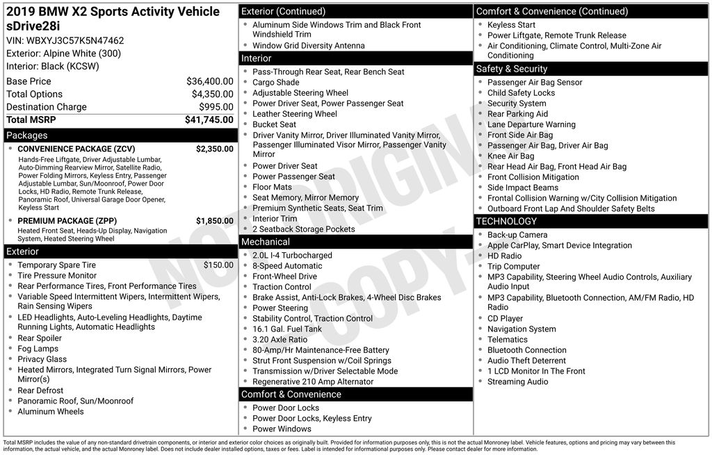 bmw x2 2019 WBXYJ3C57K5N47462 image bmw x2 2019 WBXYJ3C57K5N47462 image