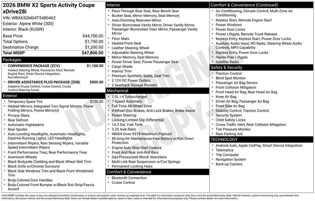 bmw x2 2026 WBX63GM04T5480462 image bmw x2 2026 WBX63GM04T5480462 image